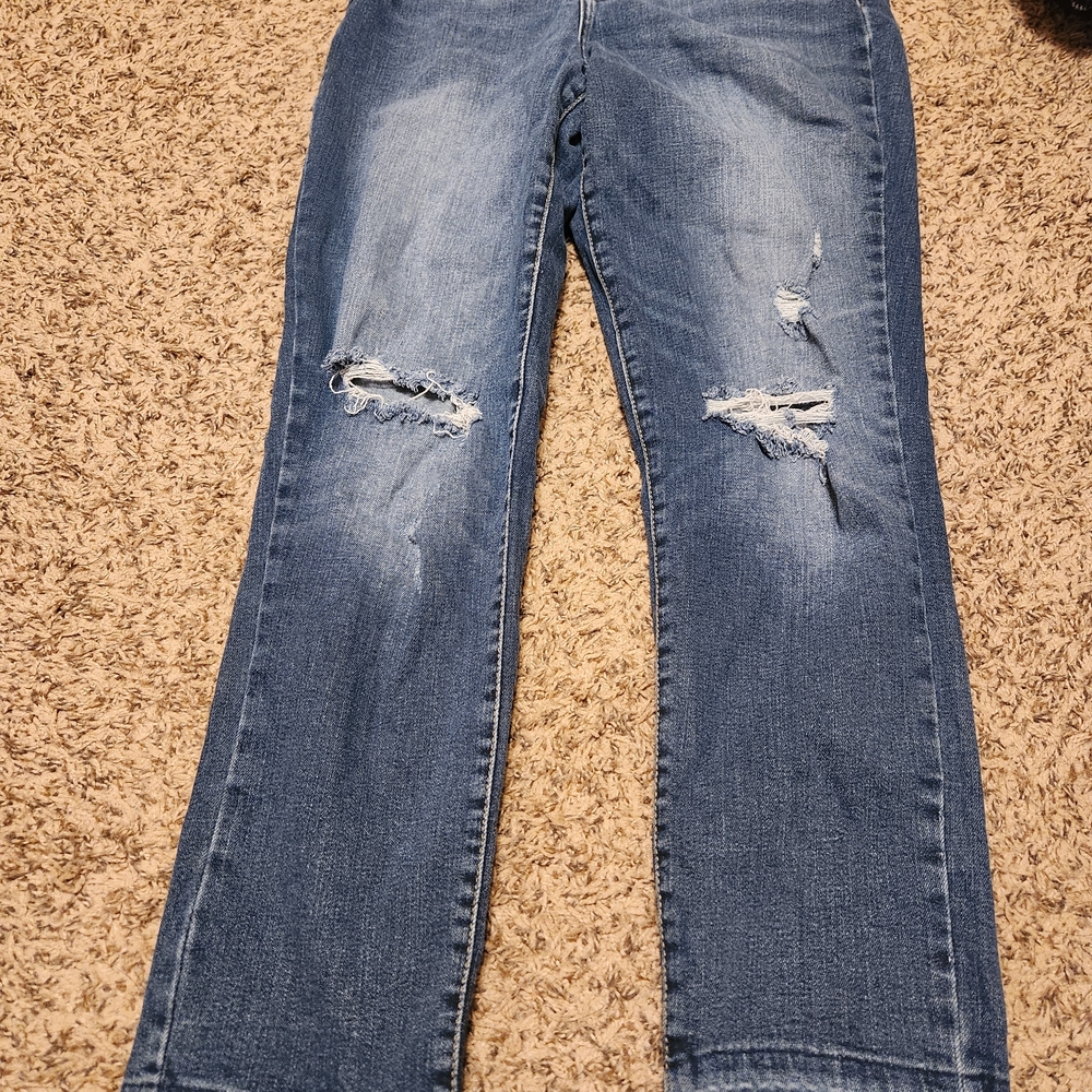 Universal Thread Distressed Straight Leg Jeans - Blue